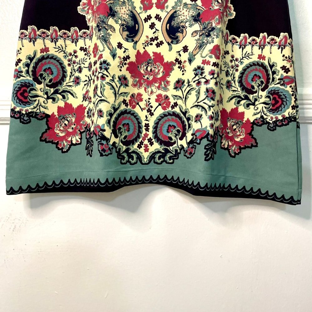 (ANTIX) Pink & Navy Blue Dress, Abstract Pattern - Picture 3 of 5